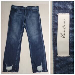 KanCan Jeans Sz 31 Cane Mid Rise Slim Straight Distressed 15/31 KC70003D